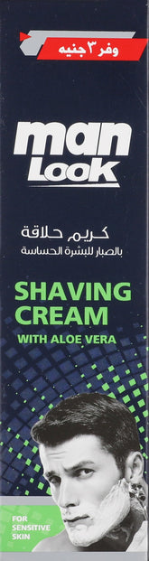 Man Look Shaving Cream For Senstive Skin With Aloe Vera, 80 gm